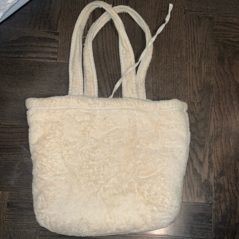 Zara towel tote bag